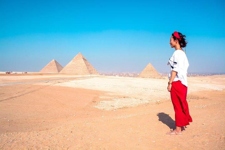 Excursión todo incluido a las pirámides y esfinges de Giza, Saqqara y Memphis, guía, almuerzo, paseo en camello