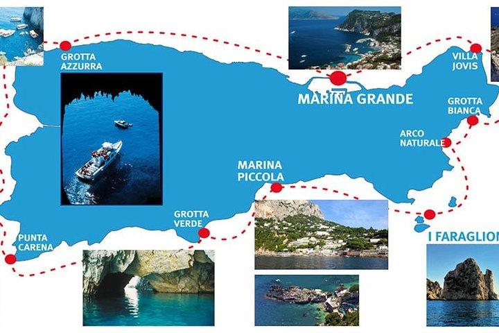 Capri: Båttur, Prioriterade biljetter och Blue Grotto (Valfritt)