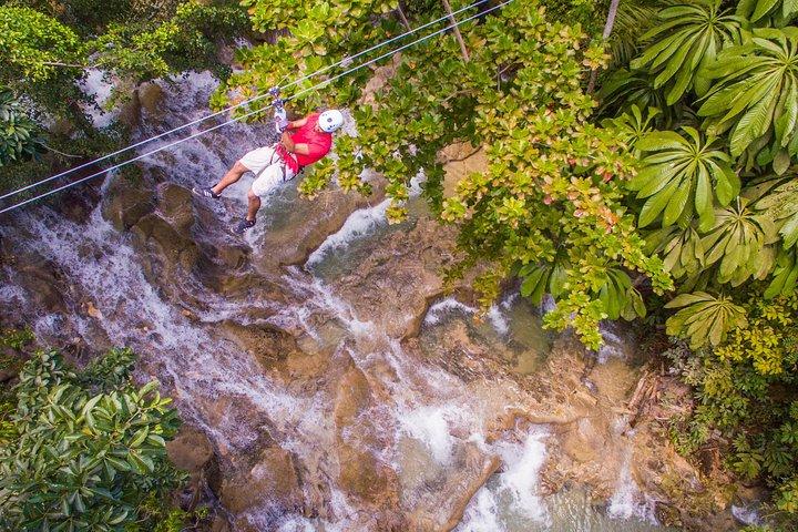 ATV, paardrijden, zipline, Falls Climb + lunch vanuit Ocho Rios