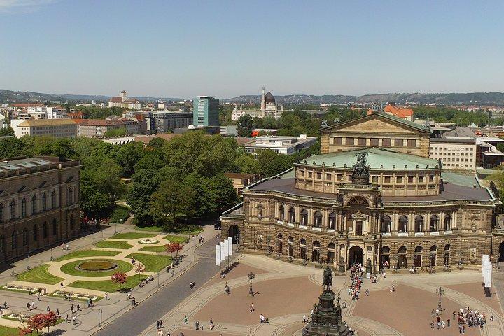 Stadstur och guidad tur i New Green Vault och Semperoper