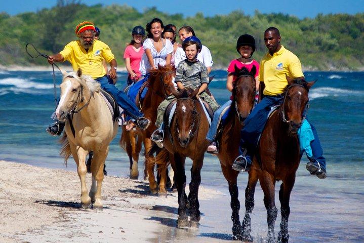 Jamaica Zipline e Horseback Ride n Swim Adventure Tour da Ocho Rios