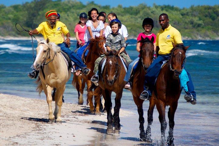 Jamaica Zipline e Horseback Ride n Swim Adventure Tour da Runaway Bay
