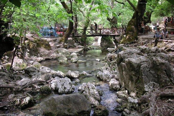 リンドス村とセブン スプリングスへのガイド付きバス ツアー