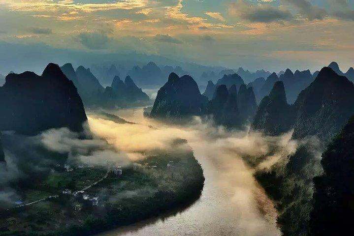 2-nat Combo Pakke: Solopgang Foto af Yangshuo og Longsheng Rice Terrasser