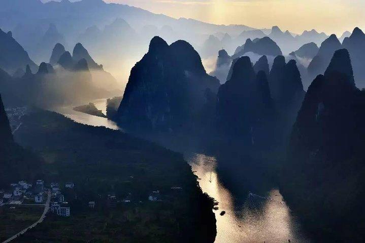 2-nat Combo Pakke: Solopgang Foto af Yangshuo og Longsheng Rice Terrasser