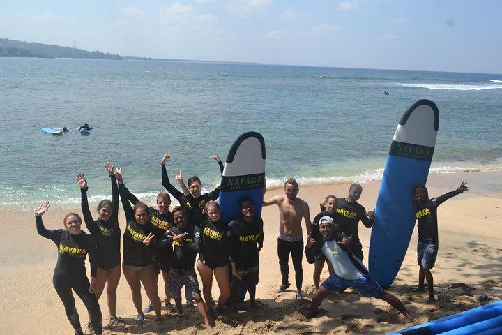 Groeps surfles Senggigi Lombok