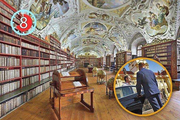 Privat heldagstur på Prags borg og eksklusiv tur på Strahov bibliotek