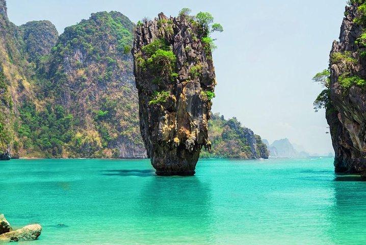 James Bond Island e Phang Nga Bay com canoagem pelo grande barco de Phuket