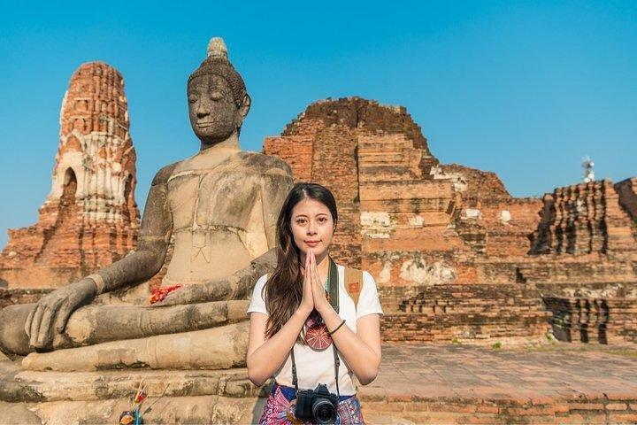 De Bangkok: motorista e guia particular de viagem de um dia à antiga Ayutthaya