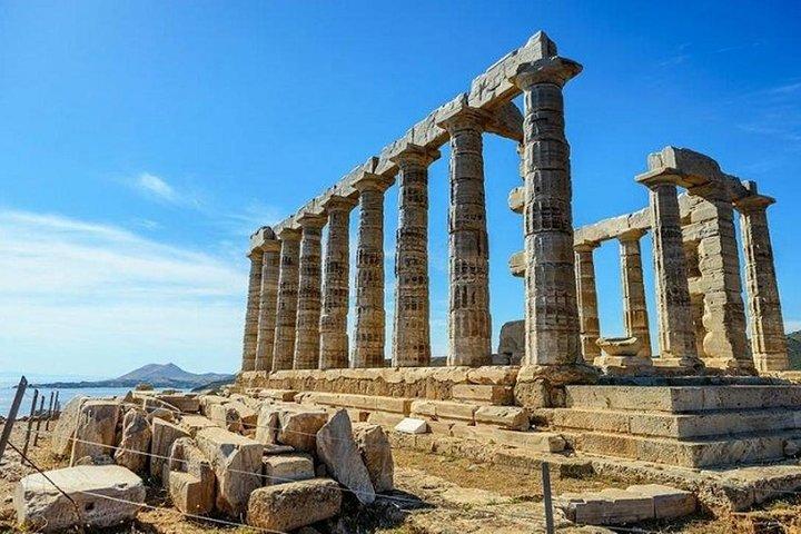 アテネスーパーセーバー：都市観光ツアーと半日ケープサニオントリップとデルファイ日帰り旅行