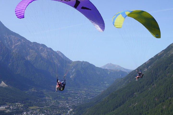 Vuelo en tándem en parapente en Chamonix - despegue desde Plan-Praz