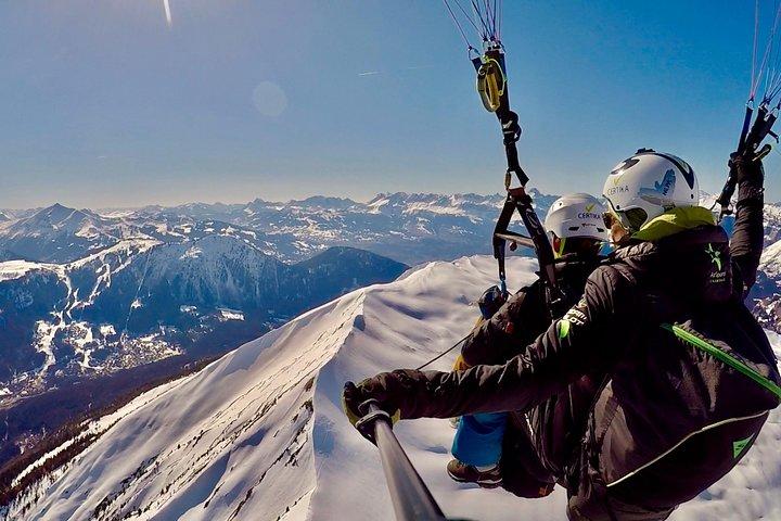 Vuelo en tándem en parapente en Chamonix - despegue desde Plan-Praz