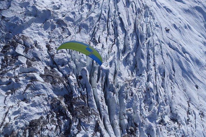 Vuelo en tándem en parapente en Chamonix - despegue desde Plan-Praz