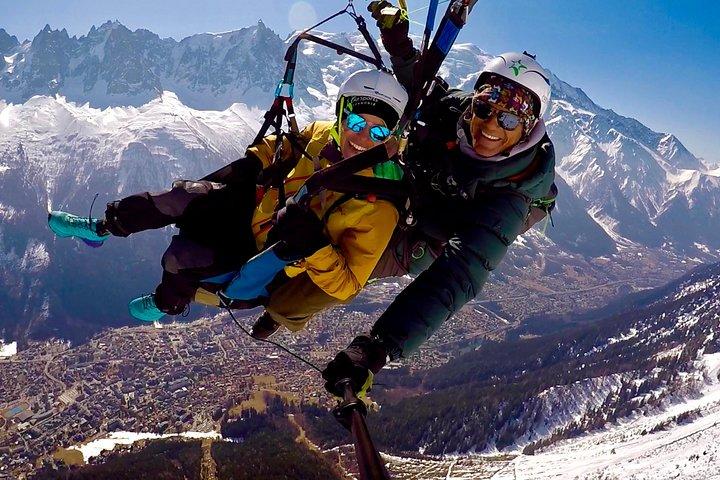 Volo in tandem in parapendio a Chamonix - Decollo da Plan-Praz