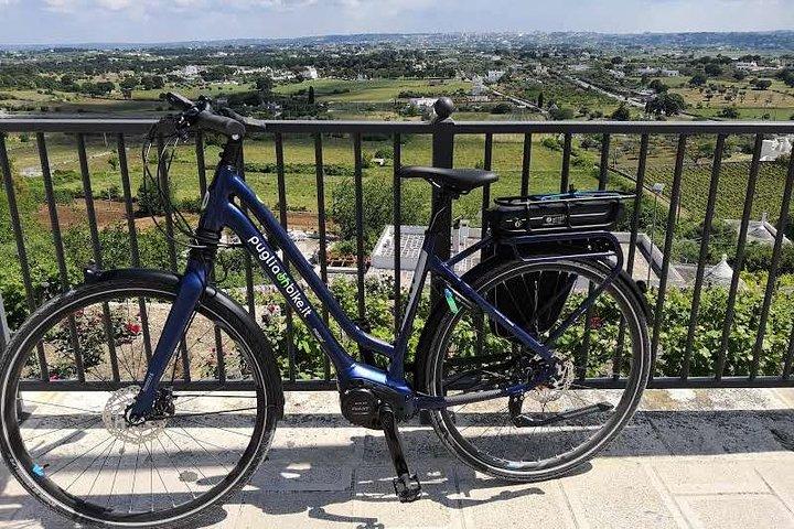 GPS tour in E-Bike sulla ciclovia dell'acquedotto Pugliese con degustazione vini