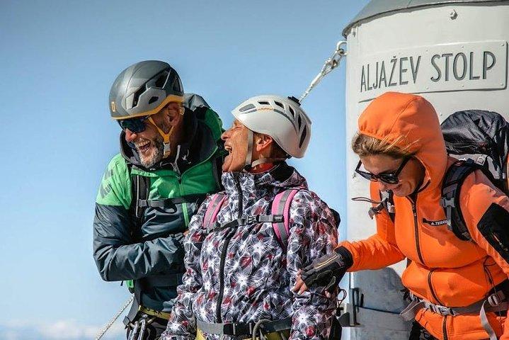Klättring Mount Triglav i Slovenien