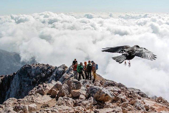 Klättring Mount Triglav i Slovenien