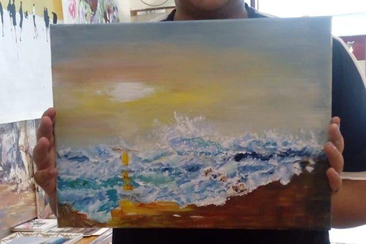 2 horas de aula de arte com um artista local