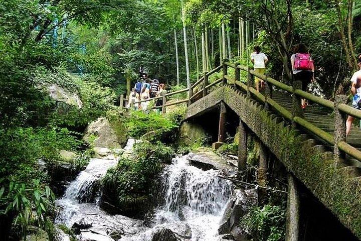 安吉市の杭州市と滄龍滝の間の私有送迎
