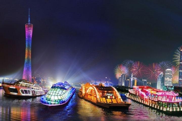 Private VIP-Kreuzfahrt bei Nacht durch Guangzhou und optionales Dim-Sum-Dinner