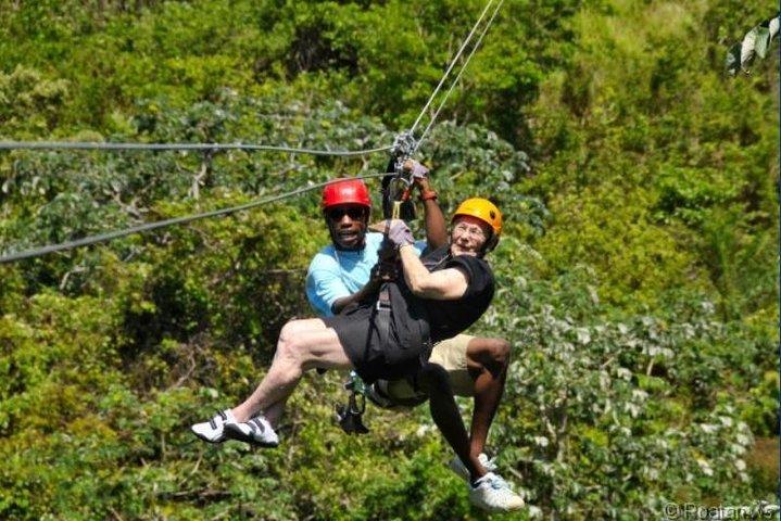 Roatan-Landausflug: Zip n' Dip Canopy-Tour