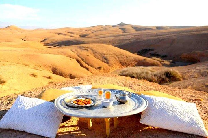 Agafay Desert Adventure: Camel Ride, Quad Biking & Sunset Views.