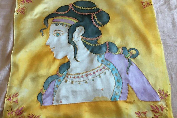 Athen: Small Group Silk Scarf Art Workshop med græske temaer
