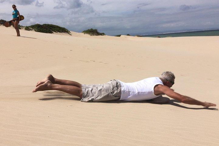Sandboarding i Jeffreys Bay, Sydafrika