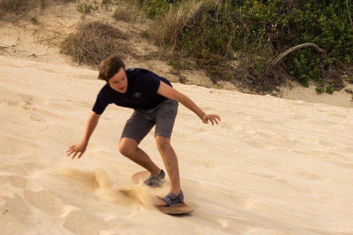 Sandboarding i Jeffreys Bay, Sydafrika