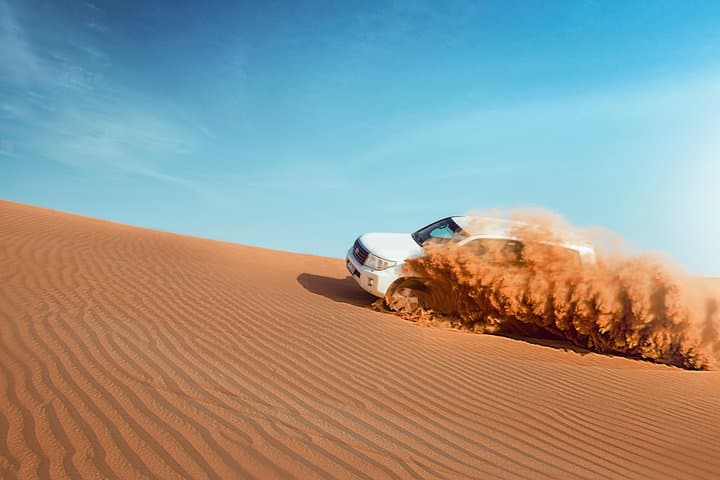 Desert Safari Dubai with Dune Bashing, Sandboarding, Camel Ride, 5 Shows, Dinner