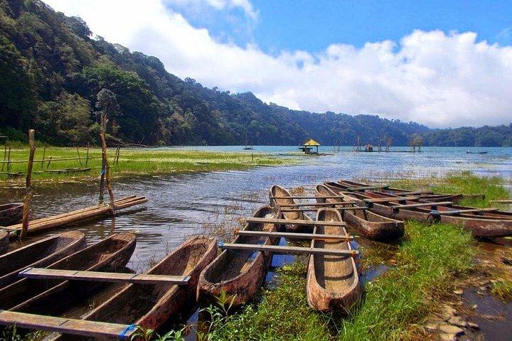 タンブリンガン湖カヌー付きジャングルトレッキングツアー