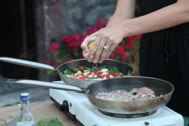 Experiência de Cozinha e Prova de Santorini