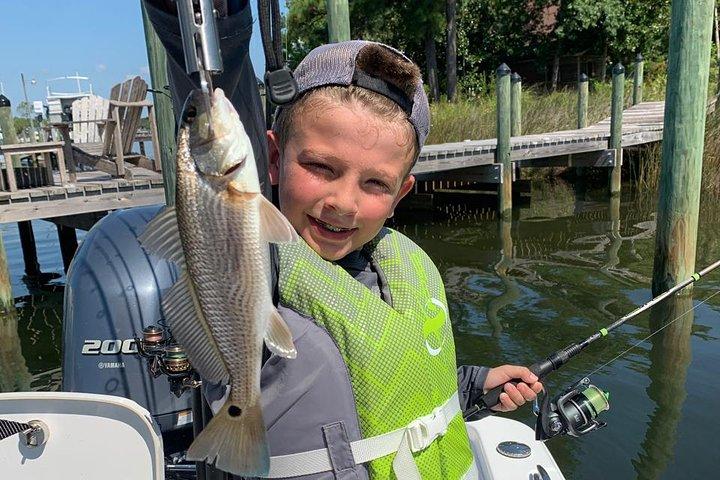 Kustfiske på vattnet i Choctawhatchee Bay