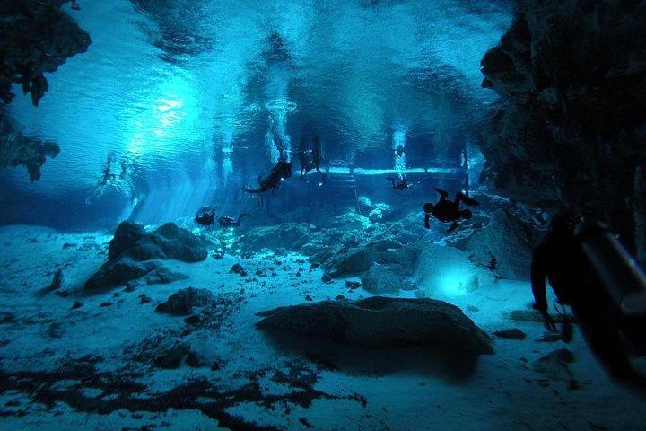 Dos Ojos Cenote Cavern Dive- The Barbie Line en The Bat Cave