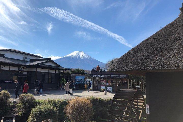 雄大な富士山とレイククルーズ、麺づくり体験