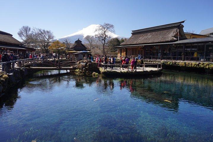 雄大な富士山とレイククルーズ、麺づくり体験