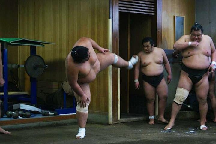 Watch Sumo Morning Practice at Stable in Tokyo