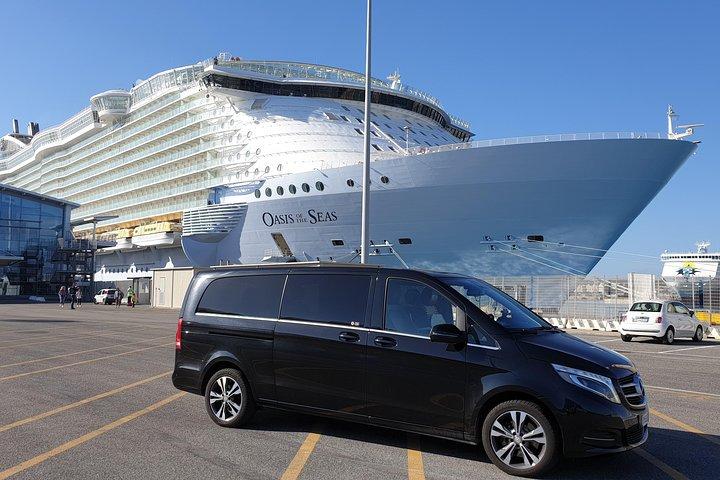 Transfer vom Hafen Civitavecchia zum Flughafen FCO Rom oder Rom