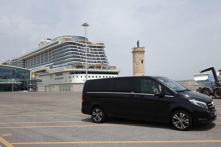 Transfer vom Hafen Civitavecchia zum Flughafen FCO Rom oder Rom