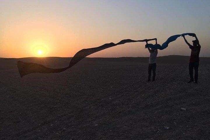 Sunset camel ride Agafay desert Marrakech