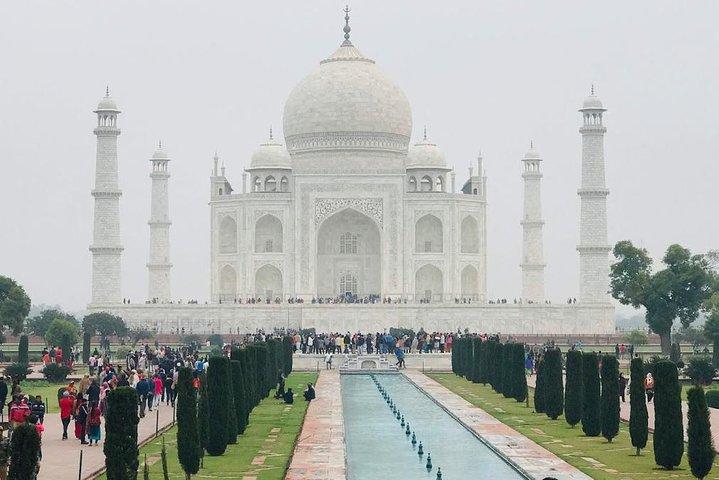 Taj Mahal & Agra Fort: privézonsopgangtour vanuit Delhi