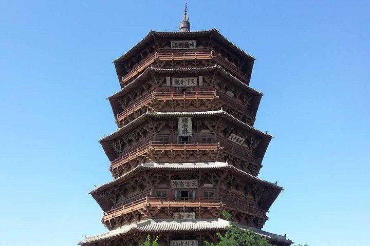 Privat tur till Yunganggrottorna, Hanging Temple och träpagoden från Datong
