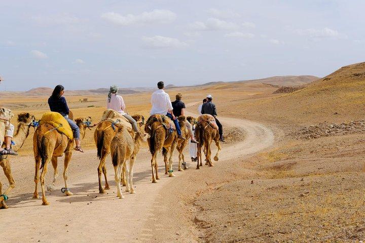Viagem de um dia a Marraquexe saindo de Casablanca com passeio de camelo e almoço no deserto de Agafay