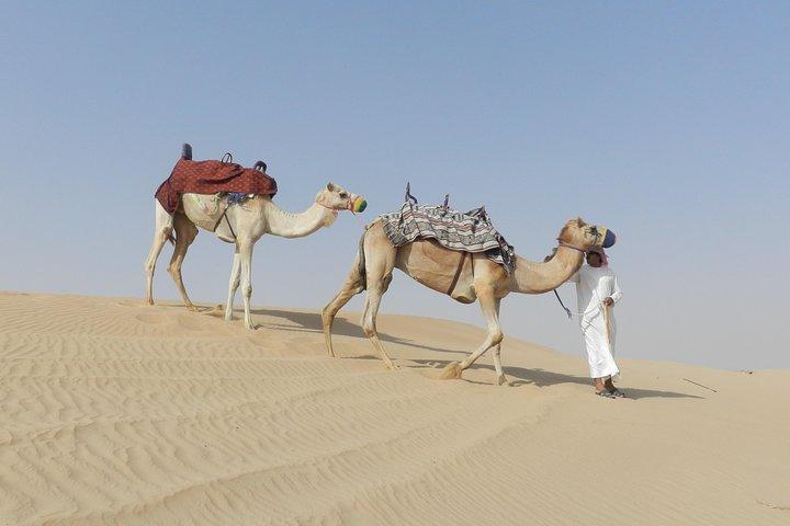 Dubai Desert Safari Dune Bashing, 60min ATV Quad, paseo en camello, barbacoa