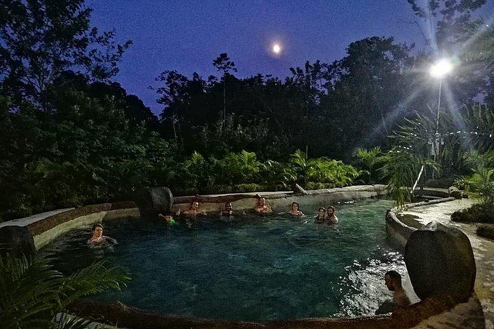 ラ・フォルトゥナの滝、アレナル火山、温泉全日ツアー