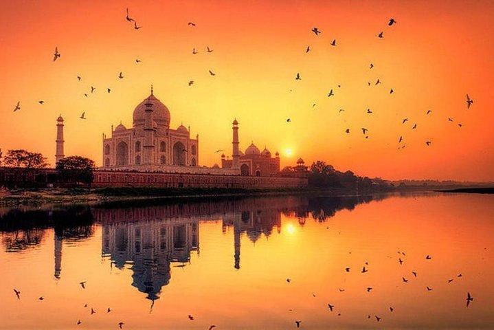 Tour privato di Taj Mahal Sunrise e Agra Fort da Delhi