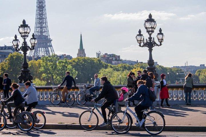 Privé elektrische fiets over de wonderen van Parijs