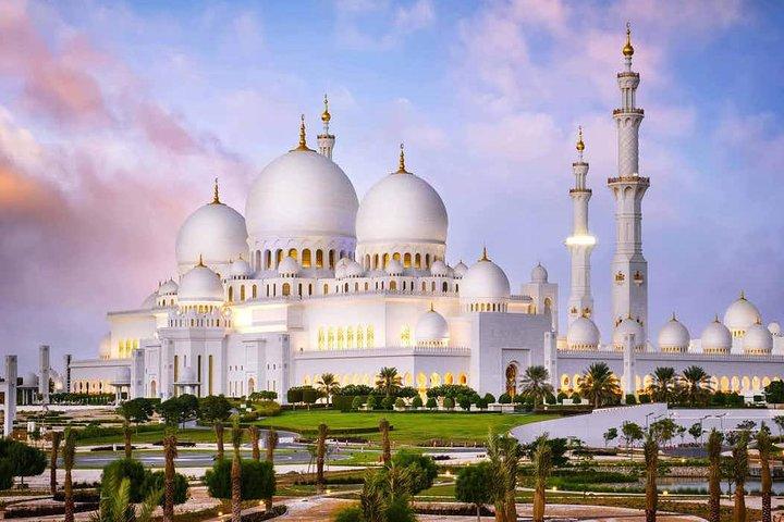 Visite de la ville d'Abu Dhabi avec la grande mosquée Sheikh Zayed
