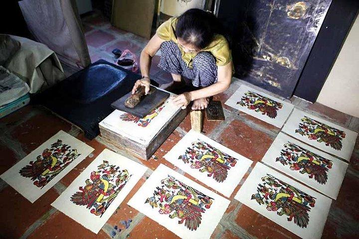 Dong Ho Paint Traditioneel dorp Oud Feodaal Hanoi