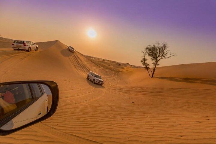 Safari privado en el desierto de Abu Dhabi desde Dubai con cena de barbacoa caliente